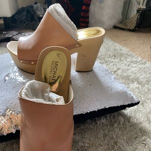 Michael Kors block heel.